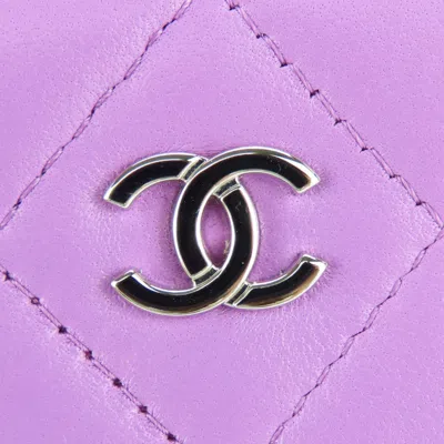 Pre-owned Chanel Purple Leather Shoulder Bag ()
