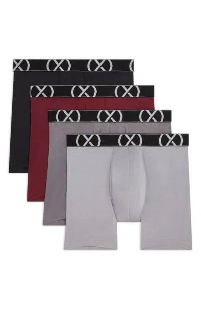2(x)ist 4-pack Boxer Briefs In Gray