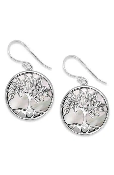 Samuel B. Sterling Silver Tree Of Life Drop Earrings In Metallic