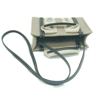 Pre-owned Chloé Linen Leather Tote Bag ()