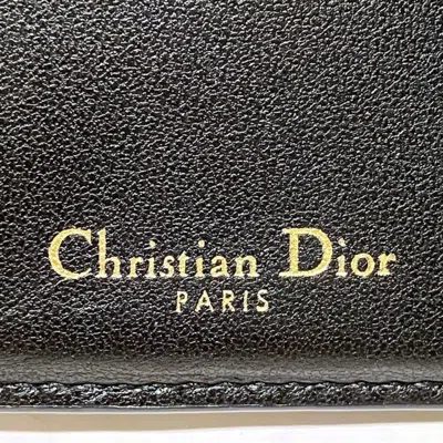 Pre-owned Dior Christian  Black Leather Coin Purse/coin Case ()
