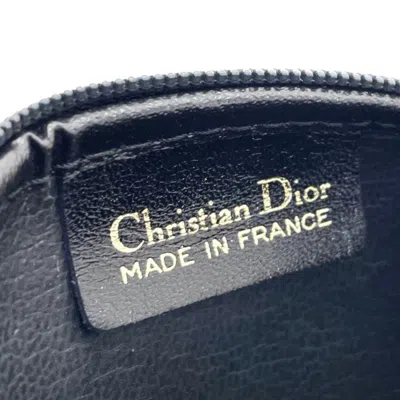 Pre-owned Dior Christian  Black Leather Coin Purse/coin Case ()