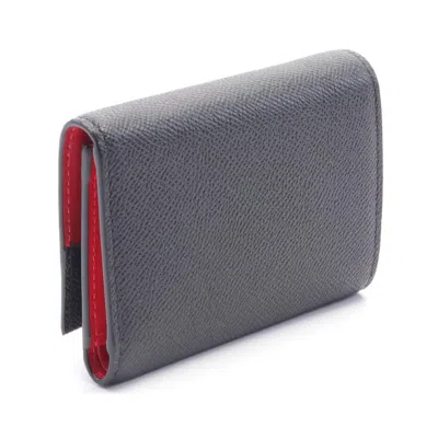 Pre-owned Christian Louboutin Black Leather Wallet (tri-fold) ()