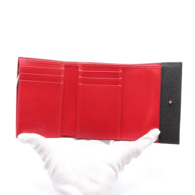 Pre-owned Christian Louboutin Black Leather Wallet (tri-fold) ()