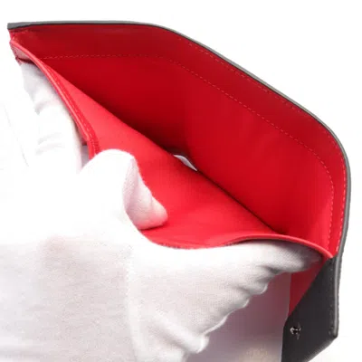 Pre-owned Christian Louboutin Black Leather Wallet (tri-fold) ()