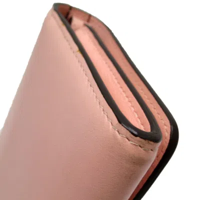 Pre-owned Christian Louboutin Pink Leather Long Wallet (bi-fold) ()