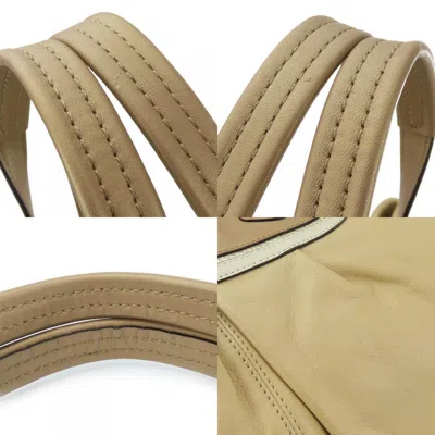 Pre-owned Coach Beige Brown Leather Tote Bag ()