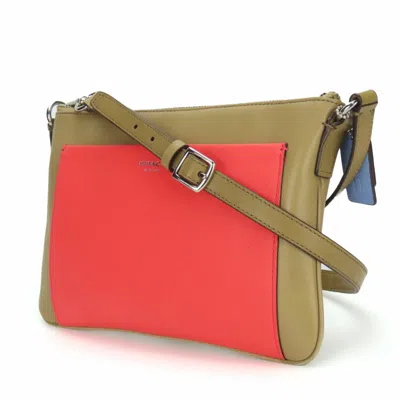 Pre-owned Coach Beige Pink Leather Shoulder Bag ()