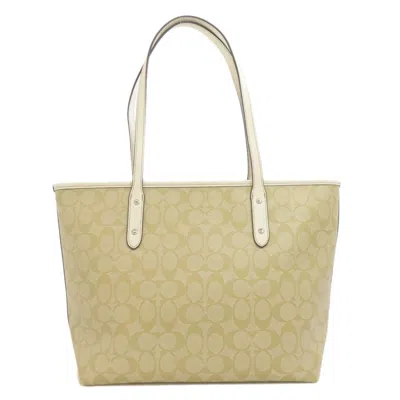 Pre-owned Coach Beige Pvc Tote Bag ()
