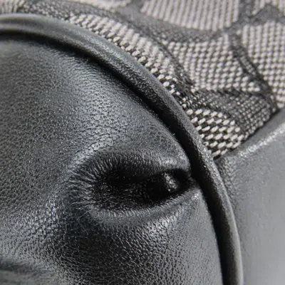 Pre-owned Coach Black Canvas Leather Tote Bag ()