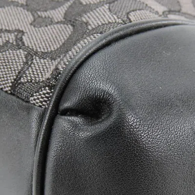 Pre-owned Coach Black Canvas Leather Tote Bag ()