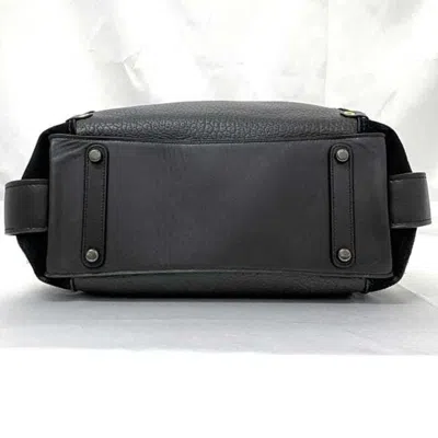 Pre-owned Coach Black Leather Suede Tote Bag ()