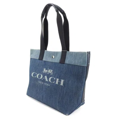 Pre-owned Coach Blue Denim Tote Bag ()