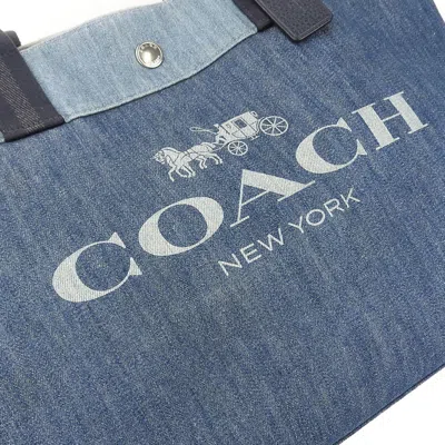 Pre-owned Coach Blue Denim Tote Bag ()