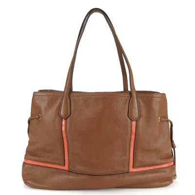 Pre-owned Coach Brown Red Color Leather Leather Tote Bag ()