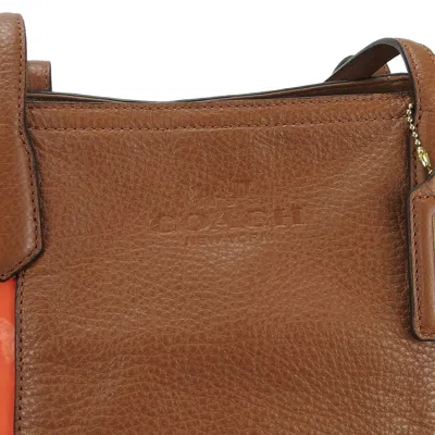Pre-owned Coach Brown Red Color Leather Leather Tote Bag ()