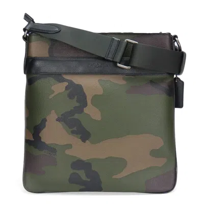 Pre-owned Coach Camouflage Leather Pvc Shoulder Bag ()