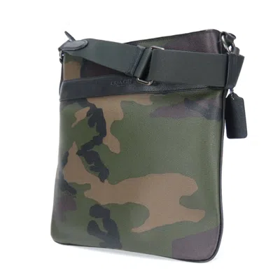 Pre-owned Coach Camouflage Leather Pvc Shoulder Bag ()
