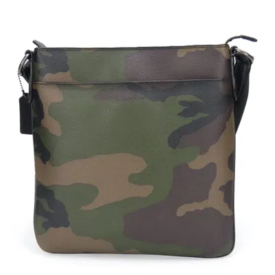 Pre-owned Coach Camouflage Leather Pvc Shoulder Bag ()