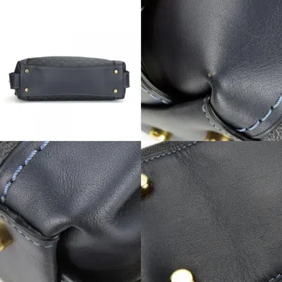 Pre-owned Coach Dark Gray Gray Brown Leather Pvc Tote Bag ()