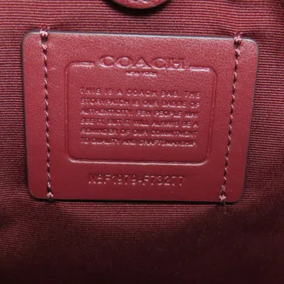 Pre-owned Coach Red Color Leather Tote Bag ()