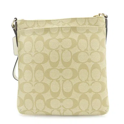 Pre-owned Coach Signature Beige Off-white Pvc Leather Shoulder Bag ()