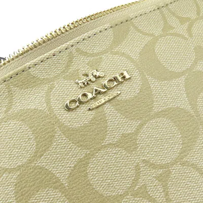 Pre-owned Coach Signature Beige Off-white Pvc Leather Shoulder Bag ()