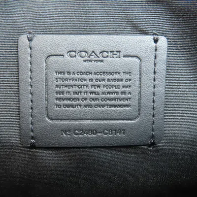Pre-owned Coach Signature Black Pvc Shoulder Bag ()
