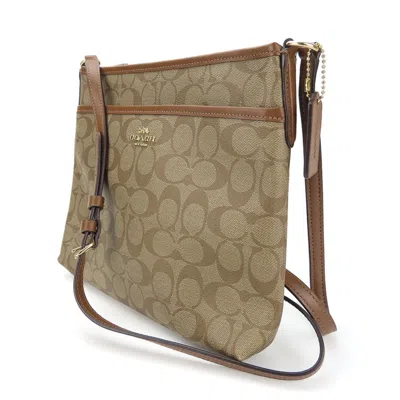 Pre-owned Coach Signature Brown Pvc Leather Shoulder Bag ()