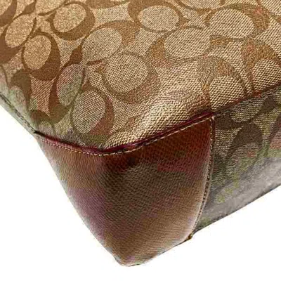 Pre-owned Coach Signature Brown Pvc Tote Bag ()