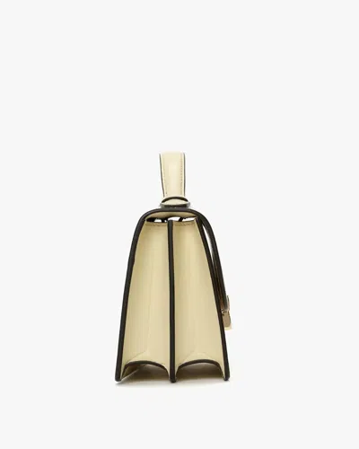 Victoria Beckham Tonal Mini Dorian Bag In Ivory Smooth Leather In White