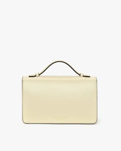 Victoria Beckham Tonal Mini Dorian Bag In Ivory Smooth Leather In White
