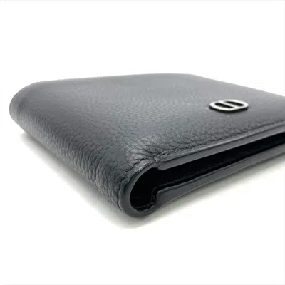Pre-owned Dior Homme Black Leather Wallet (bi-fold) ()