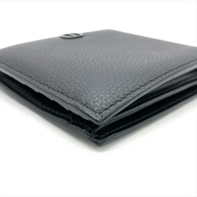 Pre-owned Dior Homme Black Leather Wallet (bi-fold) ()