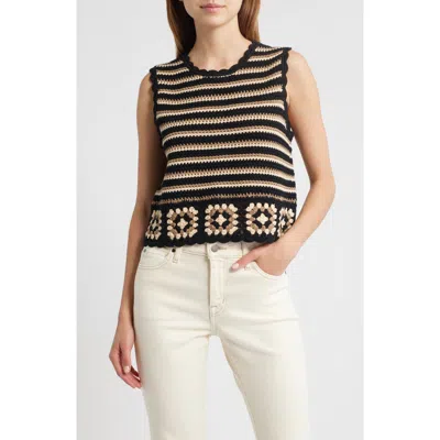 Rails Hazel Crochet Sweater Vest In Brown