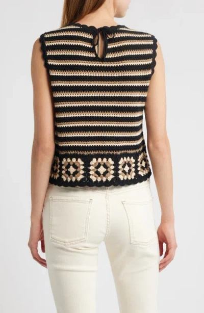 Rails Hazel Crochet Sweater Vest In Brown