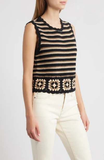 Rails Hazel Crochet Sweater Vest In Brown