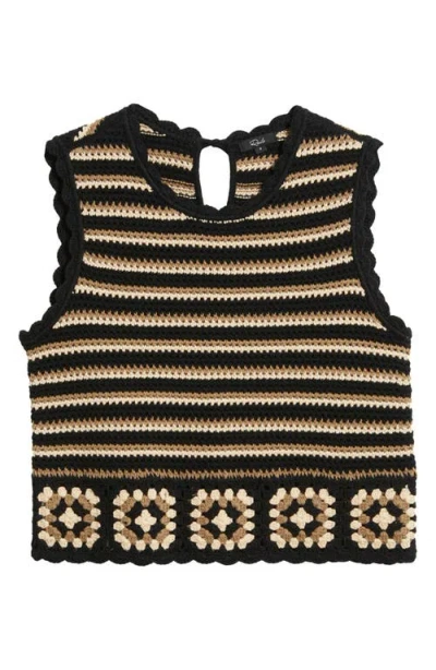 Rails Hazel Crochet Sweater Vest In Brown