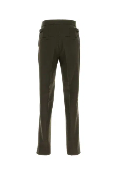 Namacheko Pantalone In Lana Verde Oliva  Uomo