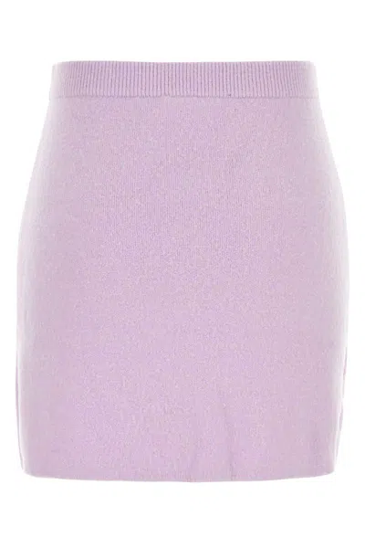 Self-portrait Self Portrait Lilac Stretch Viscose Blend Mini Skirt In Purple