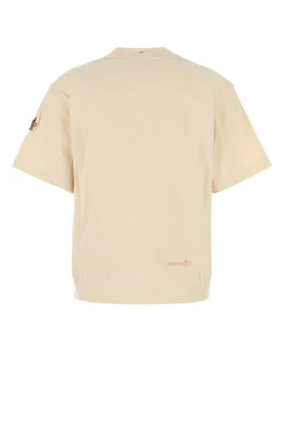 Moncler Grenoble White T-shirt With Logo Printed On The Front And Logo Patch On The Sleeve In Cotton In Neutral