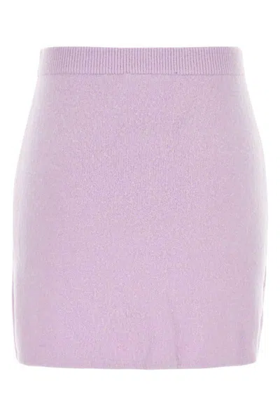 Self-portrait Self Portrait Lilac Stretch Viscose Blend Mini Skirt In Purple