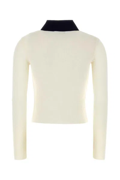 Self-portrait Self Portrait Women Wool Cardigan With Contrasting Collar In White