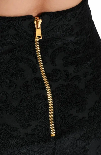 Balmain Halterneck Bouclette Baroque Top Buttons In Black