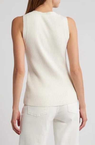 Rails Tatia Rib Button-up Vest In White