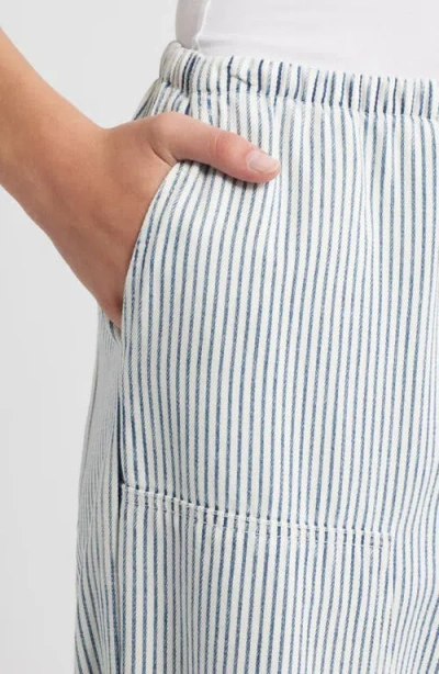 Rails Sanderson Stripe Wide Leg Cotton Blend Drawstring Pants In Gray