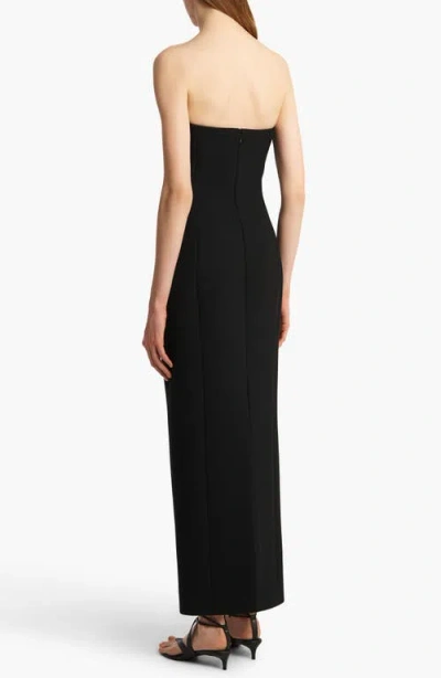Khaite Sato One-shoulder Velvet Midi Dress In Black