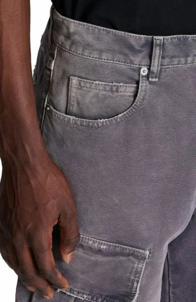 Balmain Cargo Straight Trousers Belt Loops In Purple