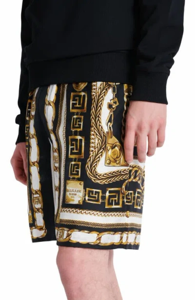 Balmain Crew Neck Sweater With Gold Button Detailing In Black