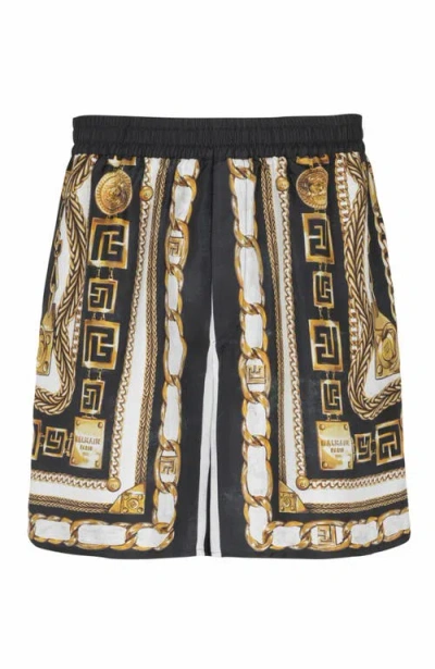 Balmain Crew Neck Sweater With Gold Button Detailing In Black